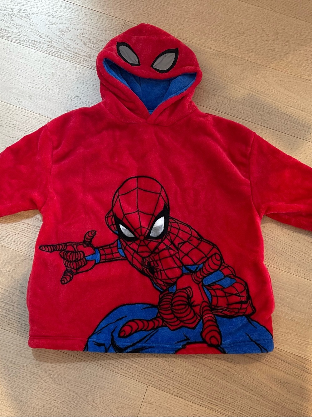 Marvel Spider-Man Red Hooded Kids Fleece Pullover with pockets - XXS - XS